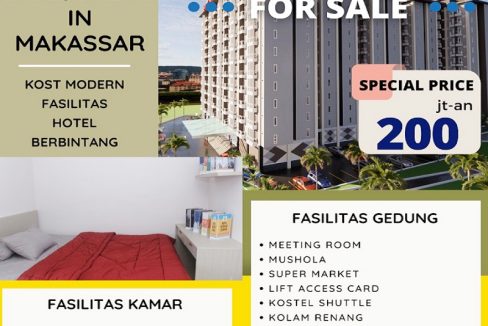 Dijual Kost2an di Kota Makassar Dekat Kampus UNHAS Universitas Hasanuddin Makassar, Universitas Dipa Makassar, Kampus PNUP, Universitas Islam Makassar 0001